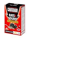 CAUSSADE Anti Rats & Souris - Efficacité Radicale - Lieux secs & humides - 10 Sachets pâtes - Prêt à l'emploi - Une Ingestion Suffit - 150g - CARSPTDF150N