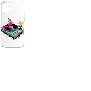 Glitch Art Platine Disque Vinyle Musique Coque pour iPhone 16