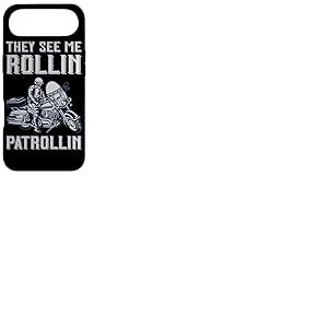 Rollin Patrollin &ndash; Police et Police autorouti&egrave;re Moto Cop Coque pour iPhone Air
