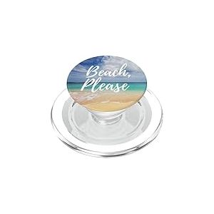 Beach Please Sand Summer Travel Vacances Vibes Cute Scène PopSockets PopGrip pour MagSafe