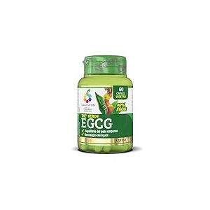 Colours of Life Green Tea EGCG - Supplément de thé vert - pour l'équilibre du poids corporel et le drainage des fluides - sans gluten et végétalien, 60 gélules végétariennes