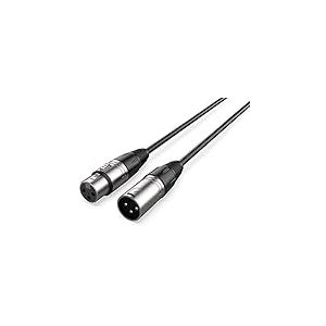 Audibax Silver Cable XLR Macho a XLR Hembra 30cm Negro