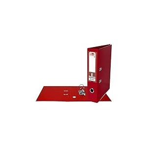 Liderpapel 932057 Documenta Classeur Levier Carton Rembordé PVC 1,9 mm Dos 75 mm Rado Métallique Rouge