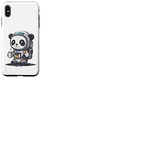 Panda Astronaute avec caf&eacute; Astronaute de l'espace Panda Coque pour iPhone XS Max