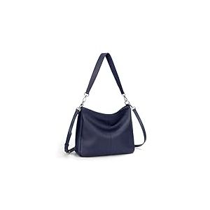 befen Sac &agrave; Main pour Femme en Cuir V&eacute;ritable, Sac Cabas Hobo Souple, Sac &agrave; Bandouli&egrave;re Femme, Taille Moyenne avec 2 Bandouli&egrave;res - Simple, Classique, &eacute;l&eacute;gant