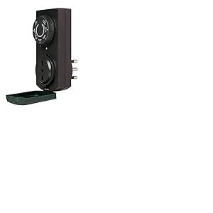 POLY POOL - PP1410 Prise &eacute;lectrique avec capteur cr&eacute;pusculaire - Minuterie prise &eacute;lectrique avec 4 plages et fonction programmable coucher de soleil - Prise avec minuterie pour ext&eacute;rieur