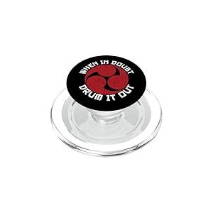 Symbole Rouge Taiko Mitsudomoe Citation Taiko Batteurs Taiko PopSockets PopGrip pour MagSafe