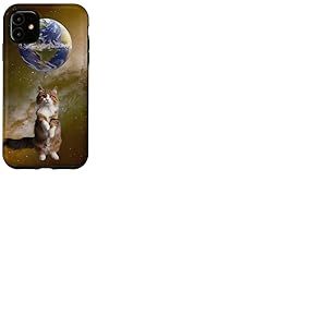 Chat Terre Ballon Galaxie Cosmic Fun Coque pour iPhone 11