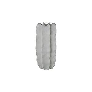 DRW Vase de Sol en Forme de Cactus en c&eacute;ramique Gris Sable 17 x 17 x 17 cm
