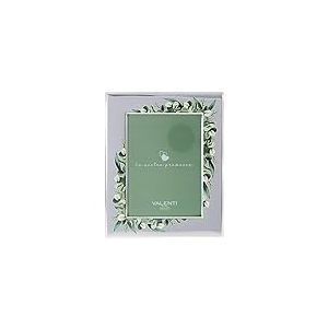 Valenti&Co - Promesse de mariage - Cadre photo en argent, idéal comme cadeau pour la promesse de mariage, avec détails verts (13 x 18 cm)