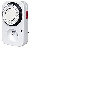 Electraline 13114 Programmateur journalier mécanique, Blanc