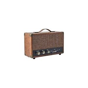 GPO Westwood Mini Haut-Parleur avec Bluetooth, entrée RCA et Batterie Rechargeable Marron