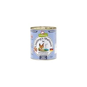 GranataPet Liebling's Mahlzeit Weißfisch & Volaille, 6 x 800 g, Nourriture Humide pour Chien, sans céréales et sans Sucre, Aliment Complet à Haute teneur en Viande et huiles de qualité supérieure