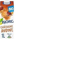 BJORG - Boisson Châtaigne Avoine - Boisson Végétale Bio - Pauvre en Acides Gras Saturés - 1 Litre (Lot de 6)
