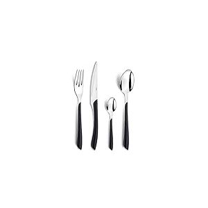 AMEFA - Ménagère 16 couverts de table pour 4 personnes - Eclat - Acier inoxydable 18/0, Finition Brillante - Noir