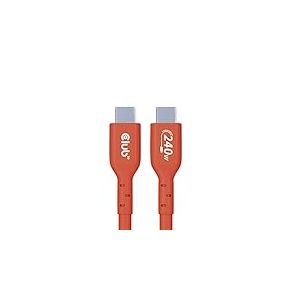 Club 3D CAC-1513 Câble USB 2 Type-C bidirectionnel certifié USB-IF 480 Mo, PD 240 W (48 V/5 A) EPR M/M 3 m