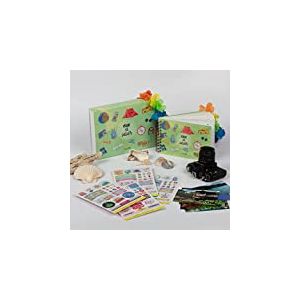 Happymots Album photo pour voyage | Voyager est Vivre | Livr&eacute; avec bo&icirc;te de protection | Album photos &agrave; coller et &eacute;crire | Set d'autocollants d&eacute;coratifs inclus | Album photo 15 x 20