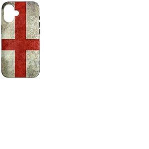 Drapeau de la Croix de St Georges de l'Angleterre, Version Grungy Coque pour iPhone 16