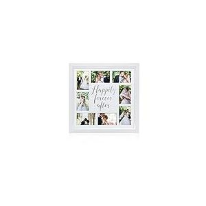 Pearhead Happily Forever After Wedding Collage Picture Frame, Wedding Gifts, Newlyweds, White