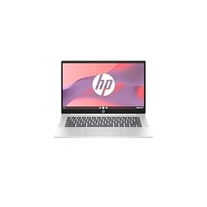 HP Chromebook 14a-nf0002sf Ordinateur Portable 14" HD, PC Portable (Intel Celeron N100, RAM 4 Go, eMMC 64 Go, Intel UHD Graphics, Chrome OS), Laptop Gris, Clavier AZERTY