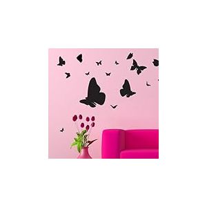 Ambiance-Live Sticker Mural nu&eacute;e de Papillons - 30 x 55 cm, Gris Clair