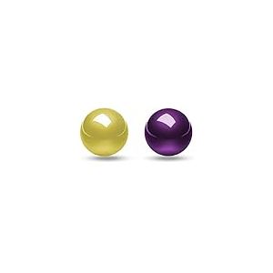 Perixx PERIPRO-303X2C Lot de 2 balles de Rechange pour trackball M570, M575, PERIMICE-517/520/717/720 et Autres Souris de trackball de 1,34 Pouces - Violet Brillant et Jaune