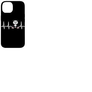 Panda Heartbeat Panda EKG Heart Idée amusante pour les amateurs de panda Coque pour iPhone 14