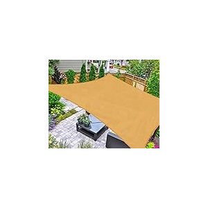 NHUAIYINSHUGUOGUANGGAOJINGY Voile d'ombrage rectangulaire 40,6 x 6 m, Anti-UV pour terrasse, Jardin, pelouse, activit&eacute;s de Plein air, Sable