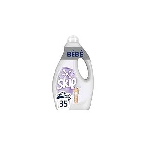 Skip - Lessive Bébé - Respect des Peaux Sensibles - Développée par des Pédiatres - Parfum Hypoallergénique - Sans conservateurs MIT-BIT - Certifiée ECARF - 35 Lavages