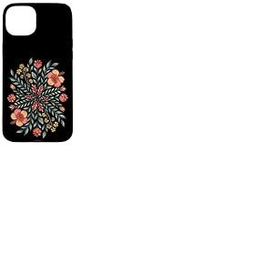 Mandala floral Boho Botanique Nature Calm Vibes Art Coque pour iPhone 15 Plus