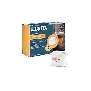 BRITA Cartouche Filtre &agrave; eau MAXTRA PRO Expert anti-tartre Pack de 12 - Filtre &agrave; eau carafe filtrante - R&eacute;duction1 renforc&eacute;e du tartre/calcaire - R&eacute;v&egrave;le les saveurs de vos boissons chaudes
