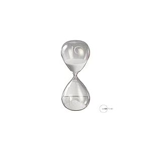 Mascagni Sablier en Verre Design 10 MN - Minuteur 10 Minutes - Sable Blanc - 15cm - Décoration intérieur