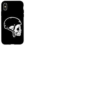 T&ecirc;te de Mort avec Casque de Skateboard Coque pour iPhone X/XS