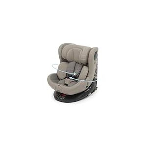 Foppapedretti FP360 Quick i-Size, Siège pivotant à 360° pour enfants de 40 à 150 cm de hauteur, 0 à 12 ans, conforme ECE R129, fixation Dualfix (Isofix et non), Safe Body Protection, Desert