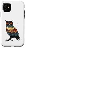 Hibou Lover Paysage Filles Lune Femmes Hibou Coque pour iPhone 11