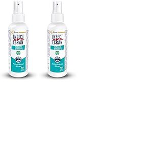 INSECT ECRAN - Sp&eacute;cial Enfants - Spray Anti-Moustiques &ndash; Efficacit&eacute; 6h - Protection contre les piq&ucirc;res de moustiques et de tiques &ndash; R&eacute;pulsif peau &ndash; D&egrave;s 1 an - 100 ml (Lot de 2)