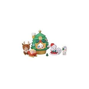 Sylvanian Families - La Maison du Père Noël - Set 2 Figurines et 11 Accessoires - Plongez dans l'univers de la Famille Sylvanian - Jouet Enfant 3 Ans et + - 5822