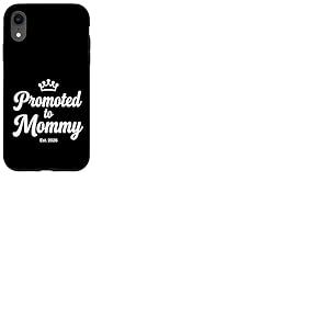 Message de Typographie de Maman avec ic&ocirc;ne d'empreinte Minimale Coque pour iPhone XR