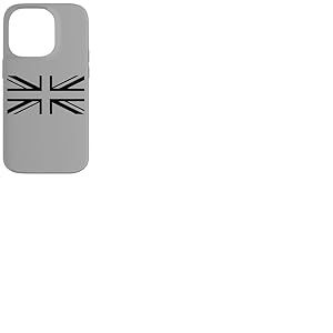Drapeau Union Jack Noir Grande-Bretagne Angleterre Coque pour iPhone 14 Pro
