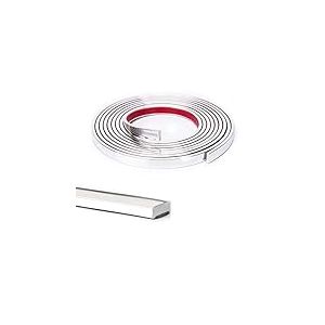 Art3d Moulure en vinyle flexible de 3 m pour bords de carrelage mural, dosseret de cuisine, cadre de miroir en acier inoxydable