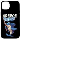 Costume Cool de Dauphin avec Drapeau de la Gr&egrave;ce Coque pour iPhone 14 Plus