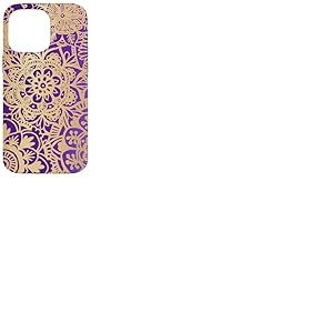&Eacute;l&eacute;gant Motif Mandala Violet boh&egrave;me Chic Coque pour iPhone 14 Pro Max