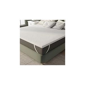 Novilla Surmatelas 120x190, 5CM Surmatelas en Mousse de confort, Certifié Sûr et Fiable par CertiPUR-US et Oeko-TEX, Absorbant et Respirant, Tissu Doux pour La Peau, Lavable