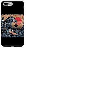 T-Shirt Japonais Bruh Great Wave Cat Japon R&eacute;tro Coque pour iPhone 7 Plus/8 Plus