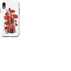 Violon Fleurs Musique Classique Musicien Violon Vintage Coque pour iPhone XR