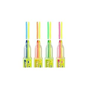JOLLY Marqueur textile 2 en 1-4 surligneurs de 2 couleurs chacun.