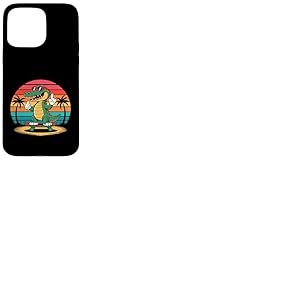 Cool Skater Crocodile Croco Alligator Sunset Design rétro années 80 Coque pour iPhone 15 Pro Max