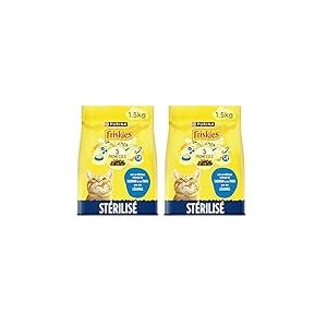 FRISKIES Au Saumon, au Thon et aux Légumes - 1,5 KG - Croquettes pour Chat Stérilisés (Lot de 2)