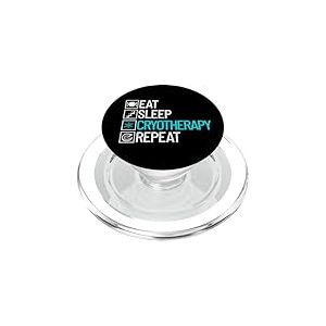 Eat Sleep Cryothérapie Repeat Cold Therapy Cryothérapie PopSockets PopGrip pour MagSafe
