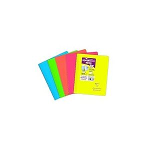 Clairefontaine 366623C Un Carnet à Spirale Koverbook Neon - A5 14,8x21 cm - 160 Pages Petits Carreaux - Papier Blanc 90 g - Couverture Polypro Opaque - Couleur Aléatoire